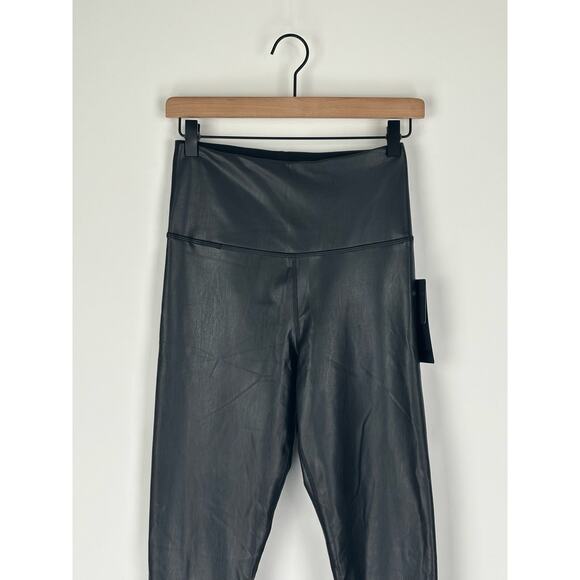 90 Degree Reflex Super High Waist Faux Leather Fleece Lined Leggings Small Black - Picture 6 of 10